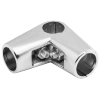 Złącze dwuramienne narożne Ø25 chrom TR579-0-CHR