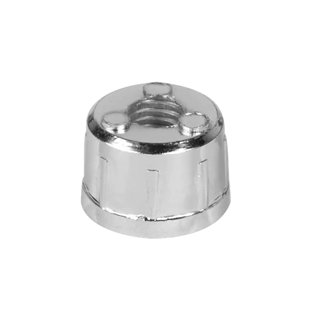 Wkładka z gwintem M-10 (metal)  do drążka Ø25 chrom do montażu stopek, kółek i półek  AC511-E-CHR