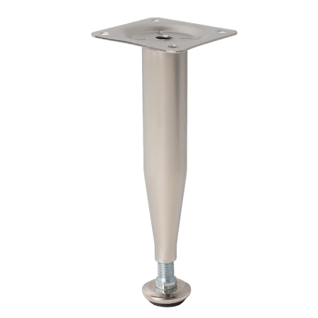 Nóżka meblowa 15cm regulowana stalowa stożkowa satynowa AC270-D-SAT