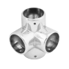 Narożnik czterokierunkowy Ø25 chrom AC986-0-CHR