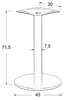 Podstawa stołu SLSH-2010-72-45-CZA okrągła wysokość 72cm, średnica 45 cm czarna