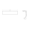 Uchwyt meblowy krawędziowy25cm czarny AU628-0-224-CZA