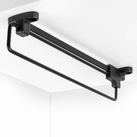 Wieszak wysuwany pojedynczy 30cm na ubrania do szafy czarny AC221-A-CZA