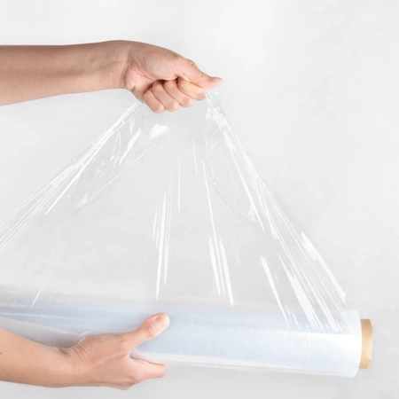 Folia Stretch rozciągliwość 150% grub.23mik 50cm, 1,2kg/1,5kg transparentna FS-50-TRA