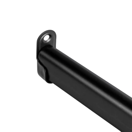Drążek meblowy owalny zestaw z mocowaniami, L=150 cm, czarny AC902-903-150-CZA