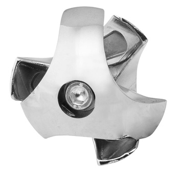 Złącze trzykierunkowe kulowe lewe do drążka Ø25 chrom TR502-L-CHR