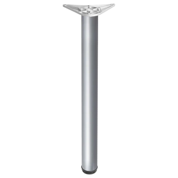 Noga meblowa 71cm stalowa regulowana odlew górne mocowanie kolor aluminium okrągła AC282-D-710-ALU