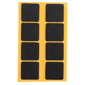 Podkładki filcowe samoprzylepne czarne kwadrat 34x34 8szt PREMIUM PF001-1-034-CZA