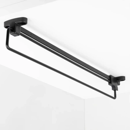 Wieszak wysuwany pojedynczy 45cm na ubrania do szafy czarny AC221-D-CZA