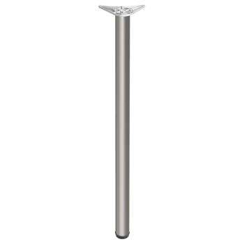 Noga meblowa 110cm stalowa regulowana odlew górne mocowanie satyna okrągła AC282-F-1100-SAT