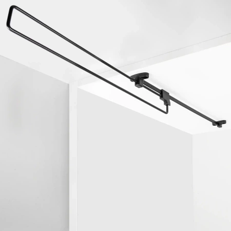 Wieszak wysuwany pojedynczy 45cm na ubrania do szafy czarny AC221-D-CZA