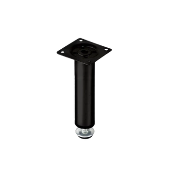 Nóżka meblowa 15cm stalowa regulowana czarna okrągła AC268-B-CZA