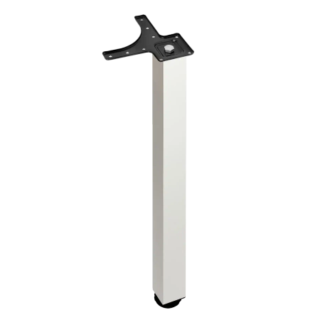 Noga meblowa stołowa kwadratowa 50x50 71cm górne mocowanie satyna AC282-K-710-SAT