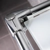 Złącze dwuramienne z półką Ø25 chrom TR580-0-CHR