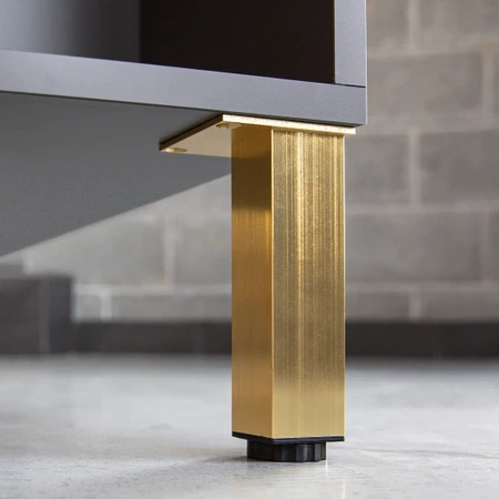 Nóżka meblowa 15cm aluminiowa regulowana złota kwadratowa AC253-B-ZLO