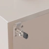 Zamek meblowy kwadrat do szuflad, szaf, biurek, drzwiczek chrom AX138-0-CHR