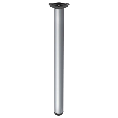 Noga meblowa 82cm stalowa regulowana górne mocowanie kolor ALU okrągła AC282-B-820-ALU