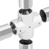 Narożnik czterokierunkowy Ø25 chrom AC985-0-CHR