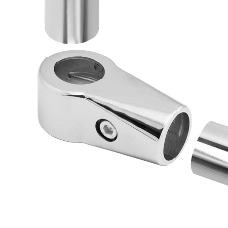 Złącze jednoramienne  grube do drążka Ø32 chrom TR660-0-CHR