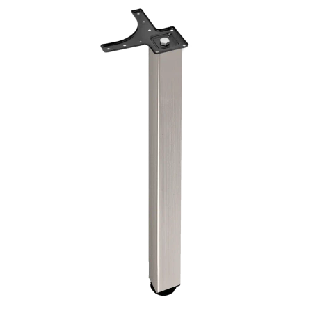 Noga meblowa stołowa kwadratowa 50x50 71cm górne mocowanie INOX AC282-K-710-INX