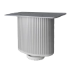 Noga/nóżka meblowa ryflowana 10cm szara AC280-A-ALU