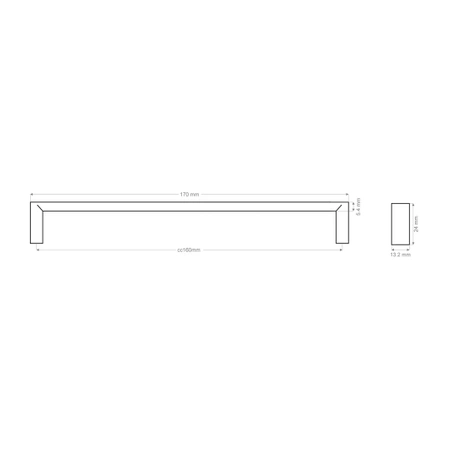 Uchwyt meblowy 17cm chrom AU612-0-160-CHR