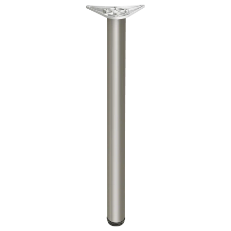 Noga meblowa 82cm stalowa regulowana odlew górne mocowanie satyna okrągła AC282-E-820-SAT
