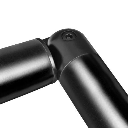 Łącznik przegubowy poręczy balustrady Ø42.4 27x27 stal nierdzewna Prevent  czarny PR732-0-CZA