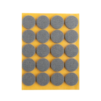 Podkładki filcowe samoprzylepne szare okrągłe Ø22mm 20szt PREMIUM PF001-0-022-SZA