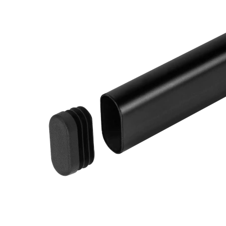 Zaślepka do meblowego drążka owalnego 30x15 czarna AC909-B-CZA