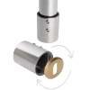 Drążek meblowy okrągły 25mm zestaw z mocowaniami "harfa", L=150 cm, chrom AC500-510-H-150-CHR