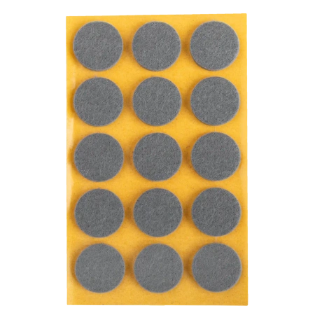 Podkładki filcowe samoprzylepne szare okrągłe Ø25mm 15szt PREMIUM PF001-0-025-SZA