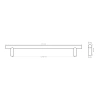 Uchwyt reling meblowy 22cm czarny AU101-0-160-CZA