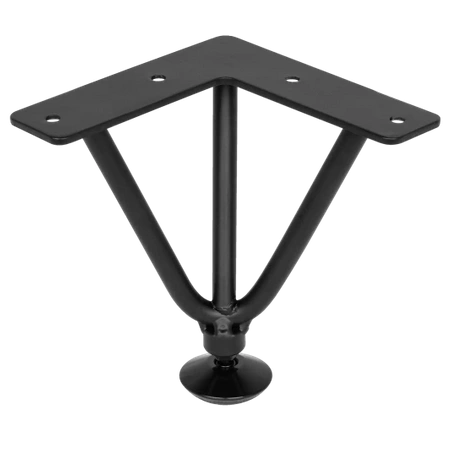 Nóżka meblowa 14cm stalowa regulowana potrójna loft czarna AC289-D-CZA