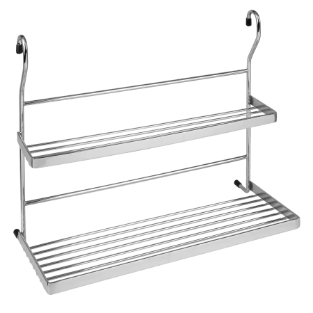 Półka metalowa łazienkowa kuchenna podwójna chrom AC314-R-CHR wyprzedaż