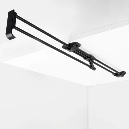 Wieszak wysuwany 40cm na ubrania do szafy czarny AC221-G-CZA