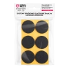 Podkładki filcowe samoprzylepne czarne okrągłe Ø45mm 6szt PREMIUM PF001-0-045-CZA