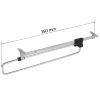 Wieszak wysuwany pojedynczy 35cm na ubrania do szafy chrom AC221-B-CHR