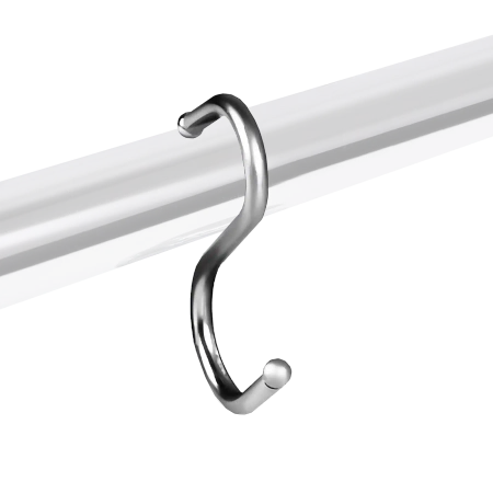 Wieszak haczyk z kulką chrom na drążek 25mm AC506-A-CHR