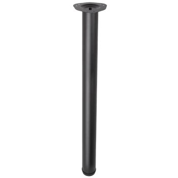 Noga meblowa 82cm stalowa regulowana górne mocowanie czarna okrągła AC282-B-820-CZA
