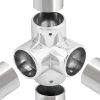 Narożnik czterokierunkowy Ø25 chrom AC986-0-CHR