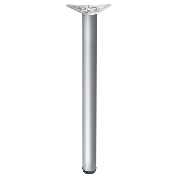 Noga meblowa 82cm stalowa regulowana odlew górne mocowanie kolor aluminium okrągła AC282-E-820-ALU