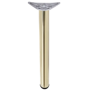 Noga meblowa 71cm stalowa regulowana odlew górne mocowanie złota okrągła AC282-D-710-ZLO