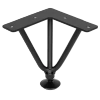 Nóżka meblowa 14cm stalowa regulowana potrójna loft czarna AC289-D-CZA