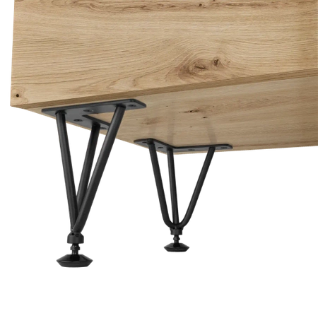 Nóżka meblowa 14cm stalowa regulowana potrójna loft czarna AC289-D-CZA