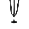 Nóżka meblowa 44cm stalowa regulowana potrójna loft czarna AC289-F-CZA