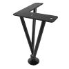 Nóżka meblowa 18,5cm stalowa regulowana potrójna loft czarna AC289-E-CZA