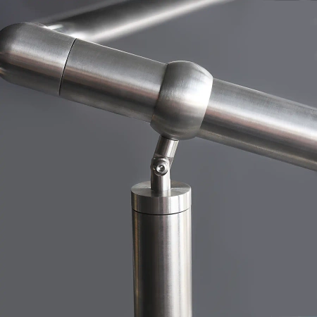 Uchwyt przegubowy przelotowy regulowany poręczy balustrady Ø42.4 20cm stal nierdzewna Prevent PR749-0-INX