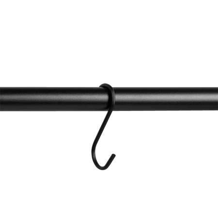 Wieszak haczyk czarny na drążek 25mm AC506-0-CZA