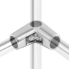 Złącze dwuramienne narożne Ø25 chrom TR579-0-CHR